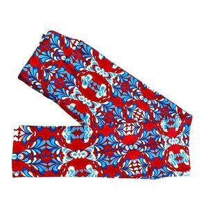 0737 LuLaRoe Blue Vines Tween Girls 8/10/12/14 Butter Soft Leggings New